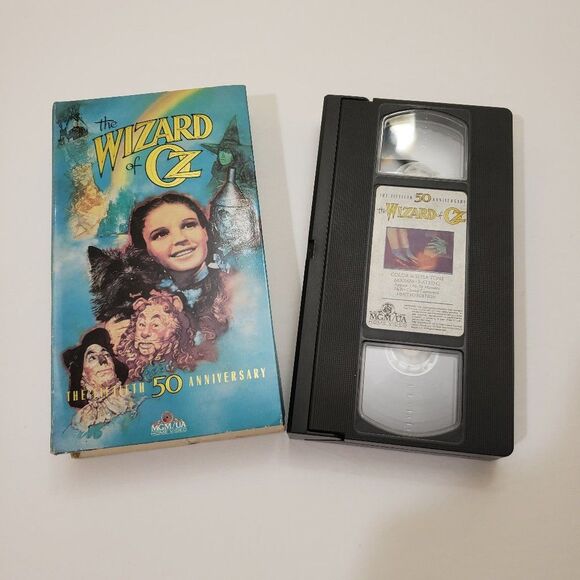 Vintage 1989 Wizard of Oz 50th Ann. VHS & Book - Picture 2 of 14
